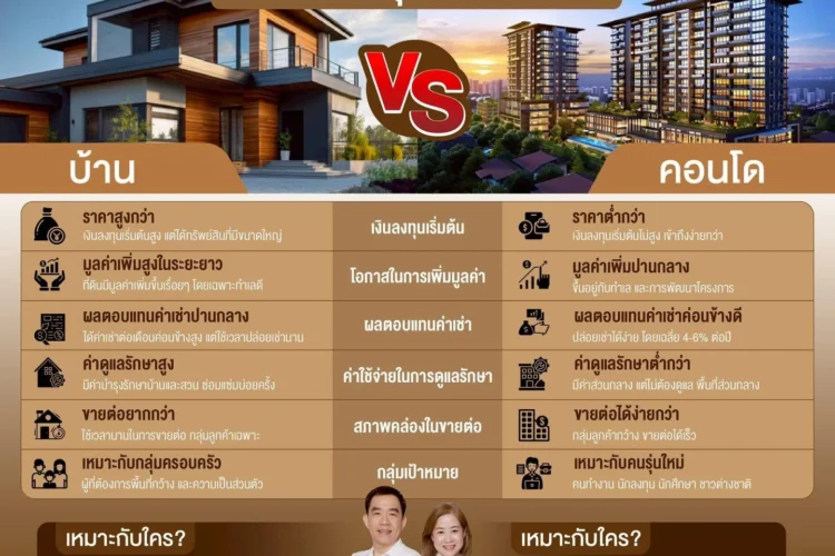 ซื้อบ้าน หรือคอนโด แบบไหนคุ้มกว่ากัน?