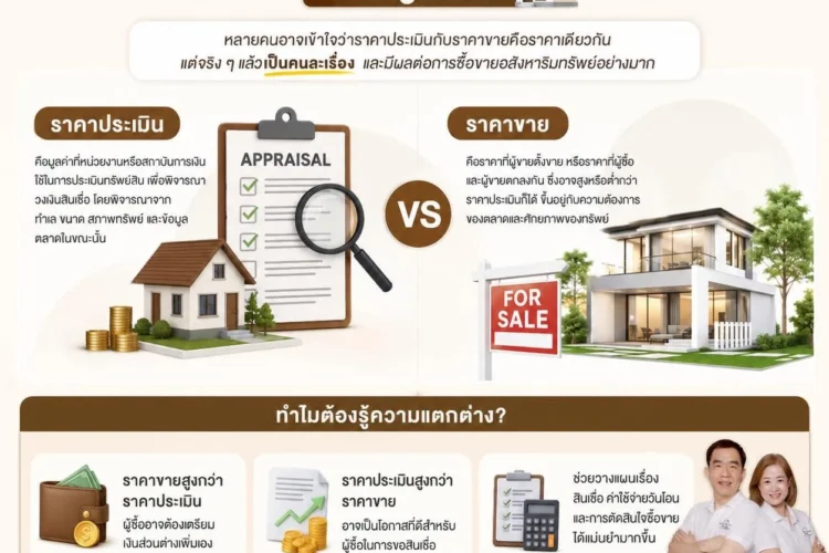 ราคาประเมิน vs ราคาขาย สำคัญยังไง?