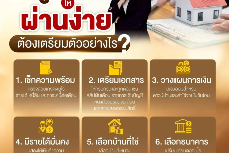 กู้บ้านให้ผ่านง่าย ต้องเตรียมตัวอย่างไร?