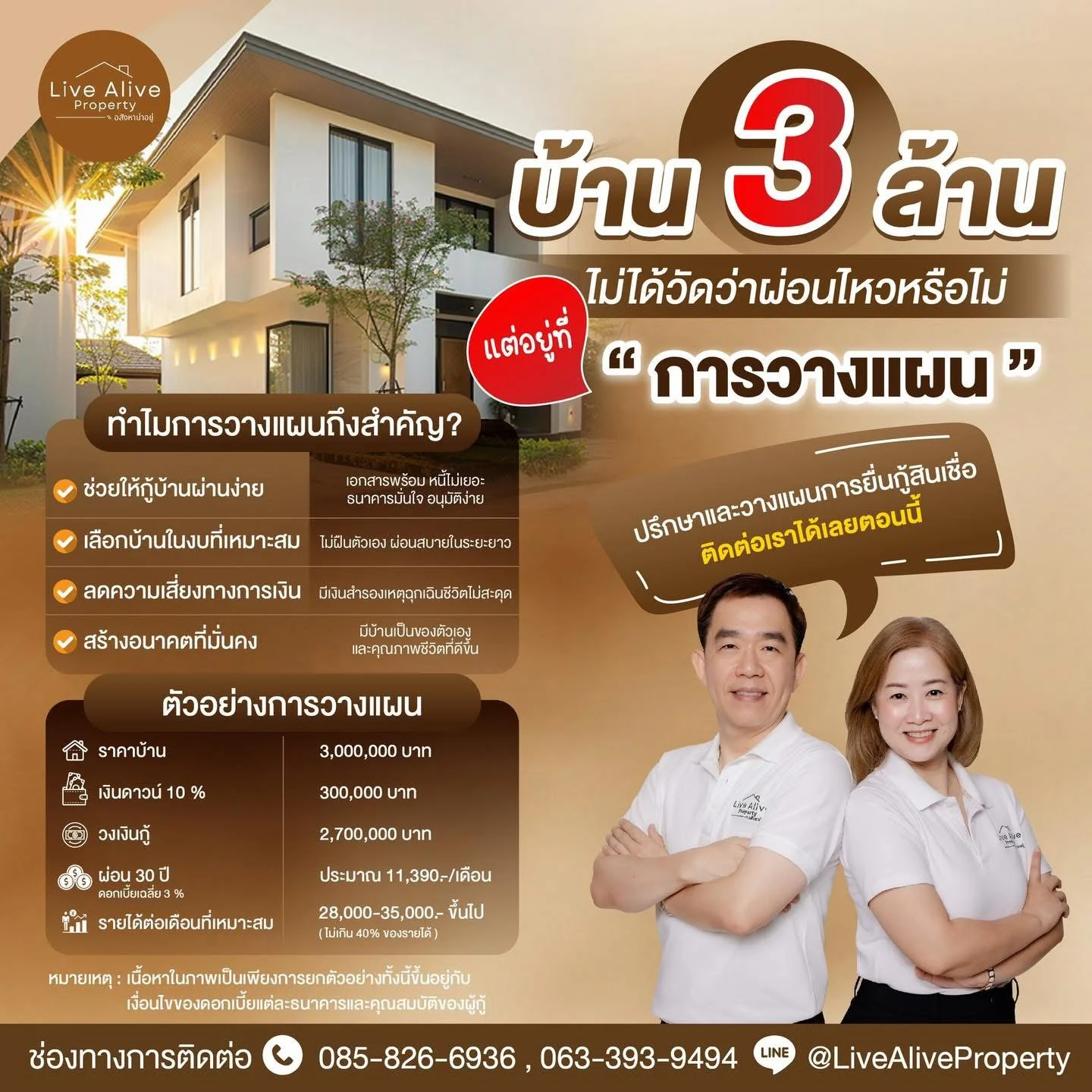 บ้าน 3 ล้าน ไม่ได้วัดว่าผ่อนไหวหรือไม่ แต่ขึ้นอยู่กับ “การวางแผน”