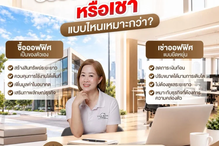 ซื้อออฟฟิศไว้ใช้เอง VS เช่าออฟฟิศแบบยืดหยุ่น แบบไหนเหมาะกับธุรกิจของคุณ?
